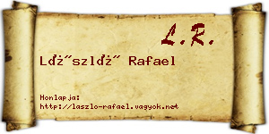 László Rafael névjegykártya